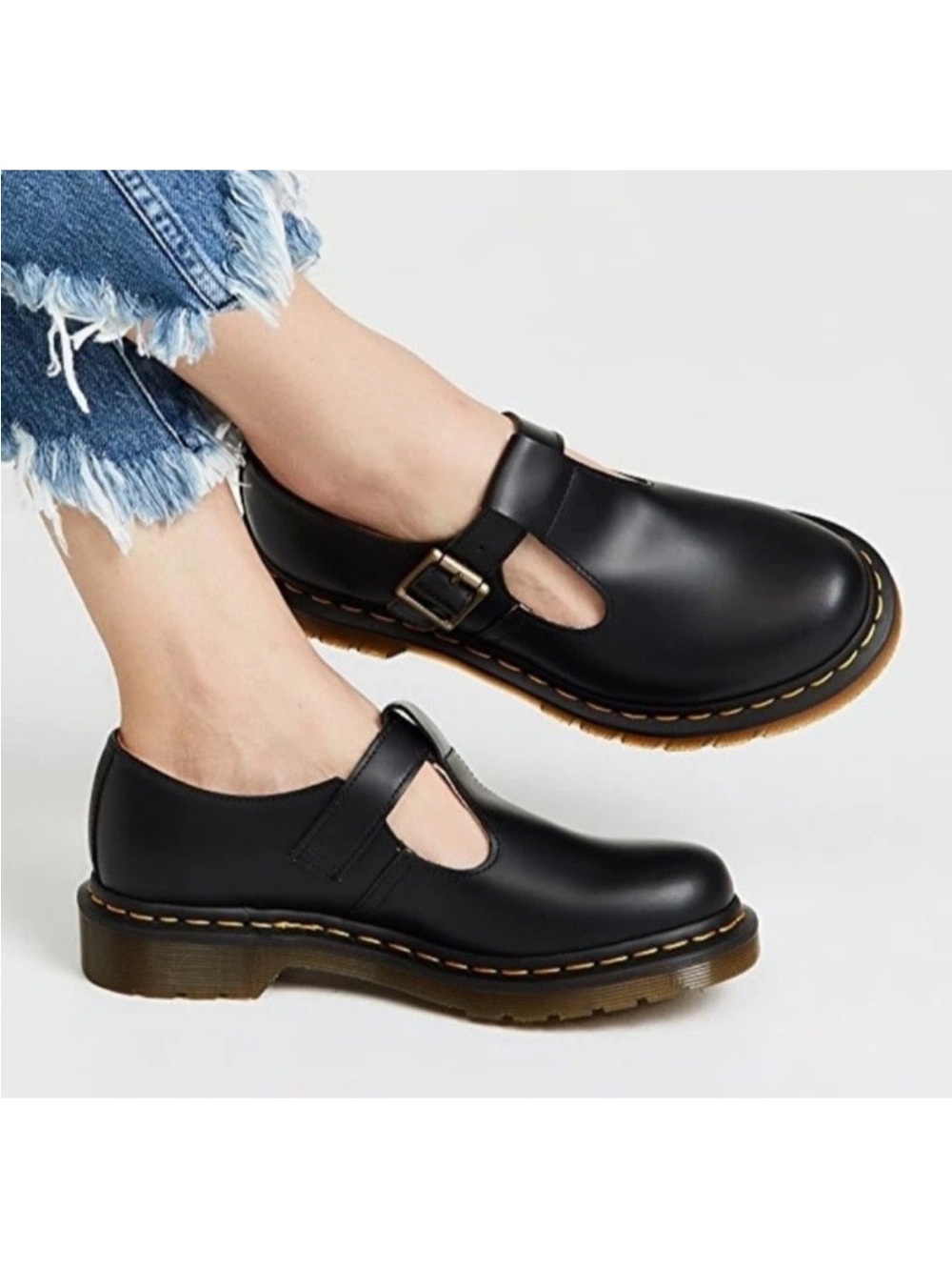 Dr. Martens Polley Womens Full Grain T Bar Mary Jane Size 6